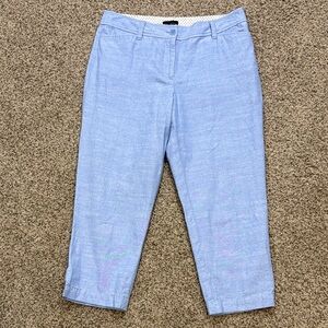 Talbots Sky Blue Crop Pants Button Detail EUC 6P see details